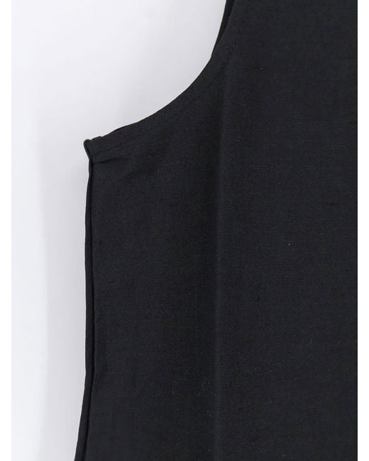 Rohe Blue Hourglass Linen And Silk Blend Long Dress
