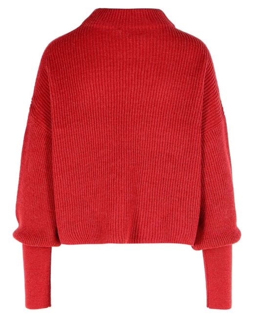 Closed Red Alpaca Blend Sweater Fuchsia