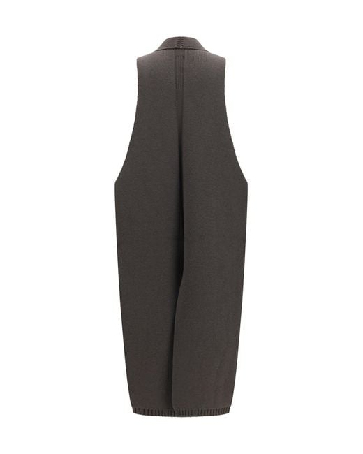 Rick Owens Multicolor Vest Long Wool And Shearling