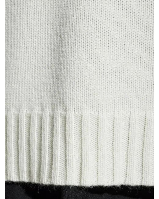 Max Mara White Cashmere Turtleneck Sweater
