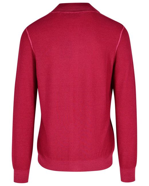 Gran Sasso Red Virgin Wool Sweater for men