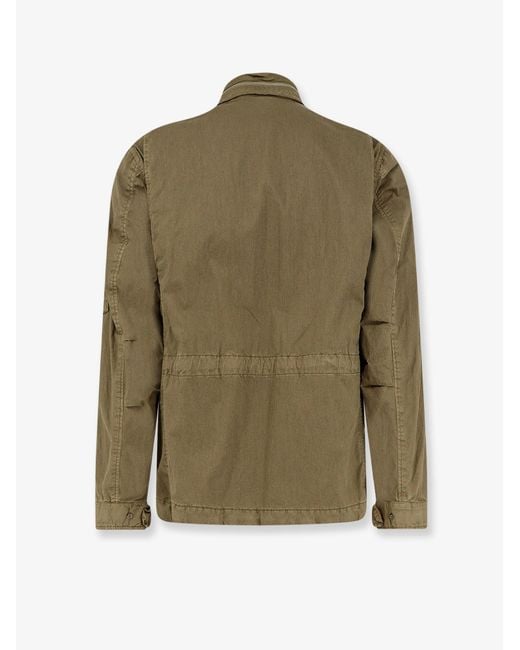 C P Company Green C.P.Company Cotton Blend Sahariana Jacket for men