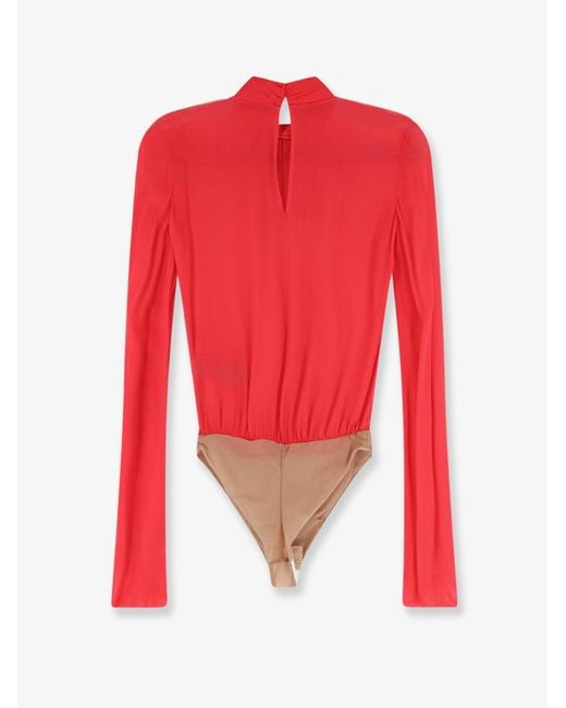Elisabetta Franchi Red Viscose Shirt With Body Detail