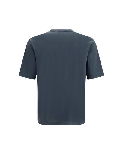 Gucci Blue Cotton Jersey Devoré T-Shirt Charcoal for men