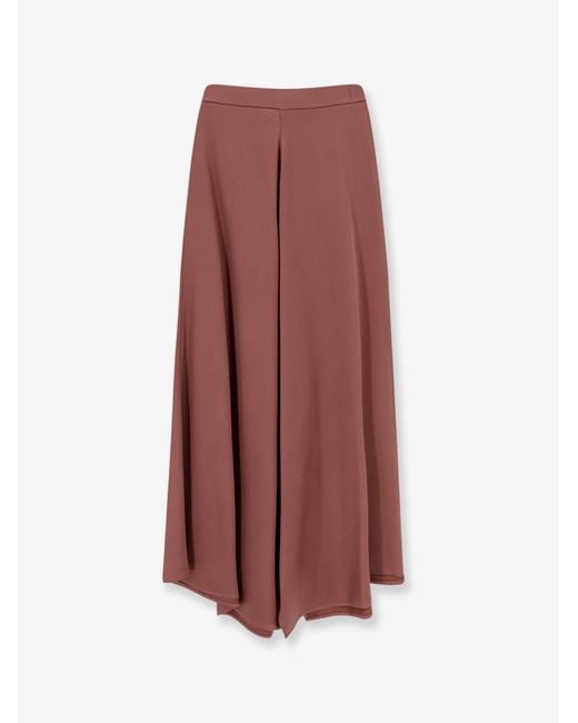 Alysi Brown Satin Skirt