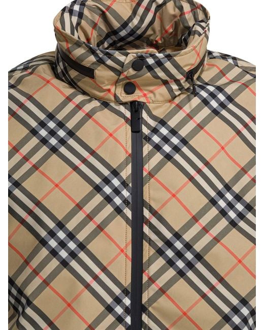 Burberry Gray "Check" Windbreaker Jacket