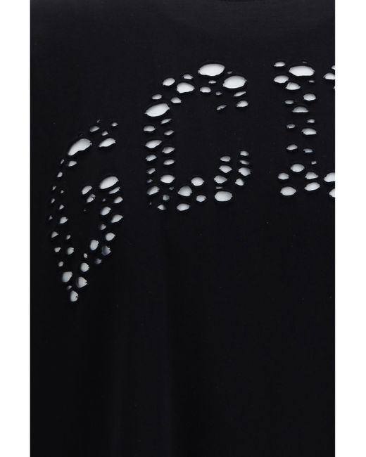 Gcds Black Over T-Shirt Cotton Jersey for men