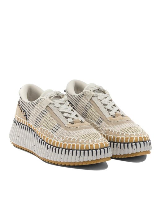 Chloé White "Nama" Sneakers