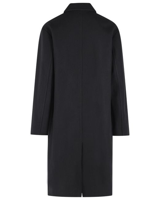 Dries Van Noten Black 'Randale' Wool Blend Coat for men