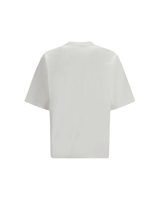 Dolce & Gabbana White Dolce & Gabbana Oversized T-Shirt With Print Crew Neck for men