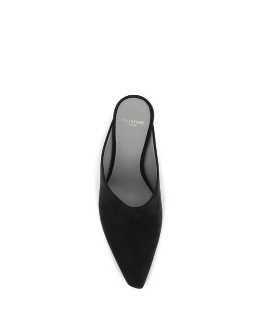 Balenciaga Black Duchesse Suede Mule