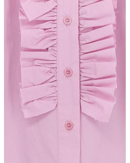 Nude Pink Shirt Oversized Cotton