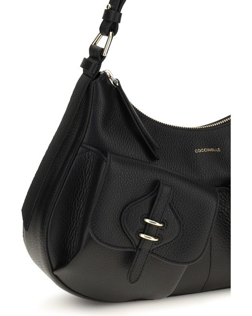 Coccinelle Black Small Boheme Shoulder Bag Noir