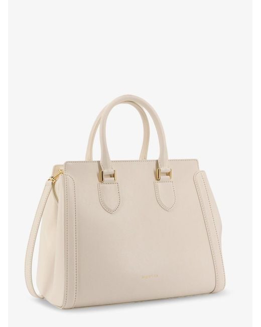 McQueen Natural Birdee Large Leather Shoulder Bag