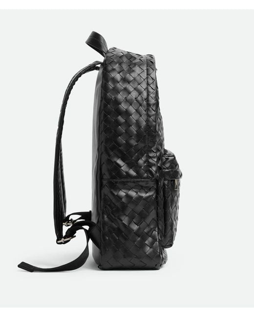 Bottega Veneta Black "Intrecciato" Leather Backpack