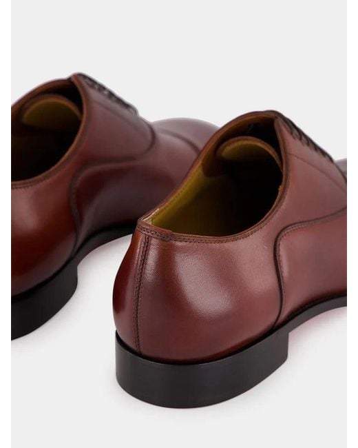 Christian Louboutin Red "Greggory Oxfords" Lace Up Shoes for men