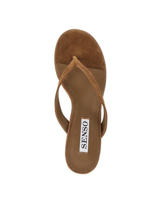 Senso Brown 'Farah' Suede Leather Heeled Slides
