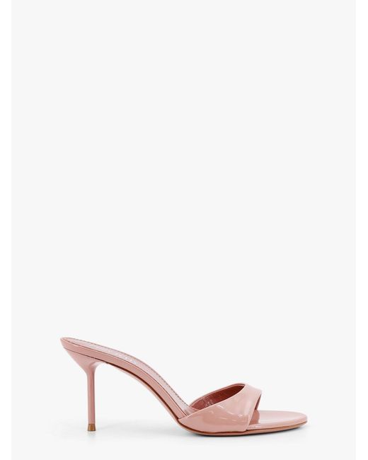 Women's Pink Lidia Mule Patent Leather Sandals