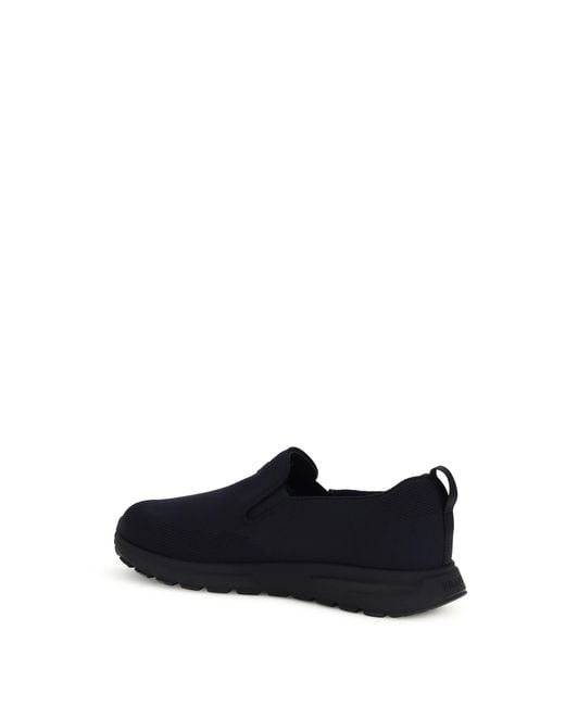 Prada Blue Jersey Slip-On Sneakers