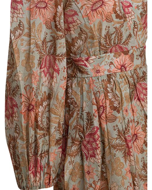 Zimmermann Brown "Daylight" Short Dress