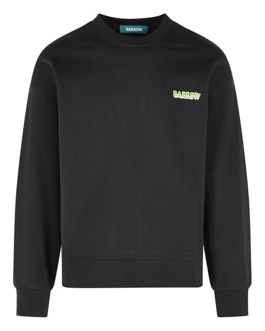 Barrow Black Cotton Sweatshirt for men