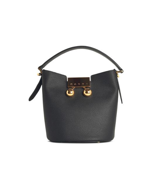 Marni Black 'Trunkaroo' Leather Bag