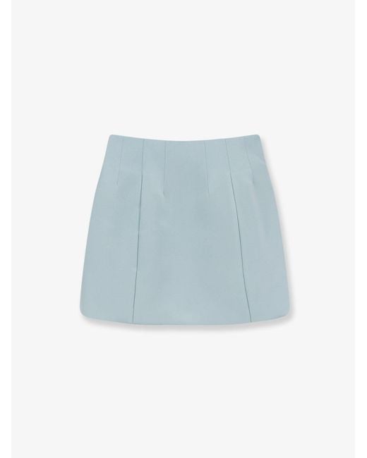 retroféte Blue Asta Satin Skirt