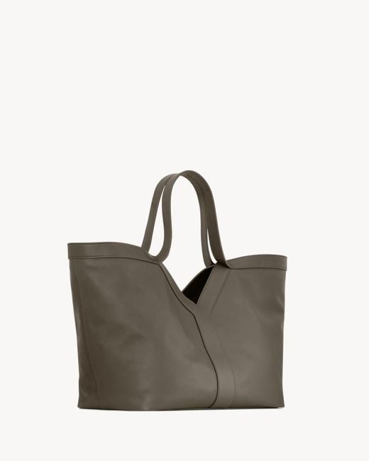 Saint Laurent Gray "Y Tote" Medium Handbag