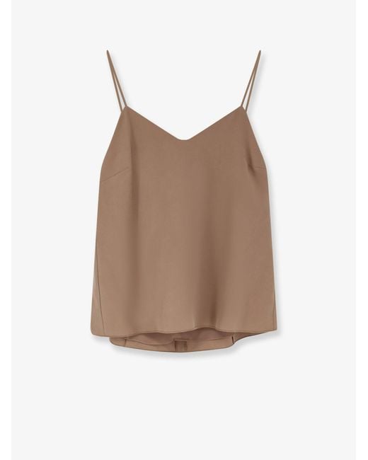 Max Mara Brown Silk Munghia Top