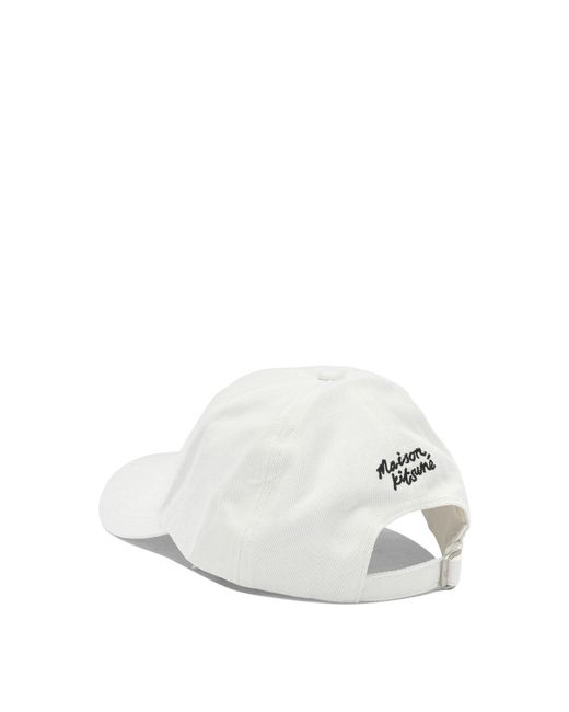 Maison Kitsuné White "Fox Head" Baseball Cap