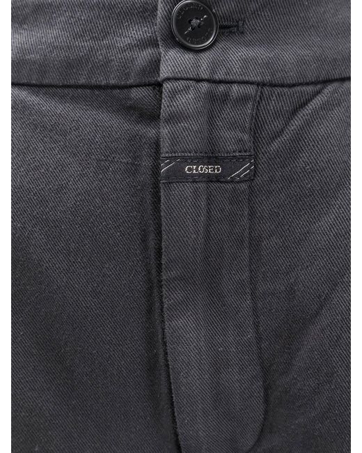 Closed Gray Fevyl Cotton And Linen Blend Shorts