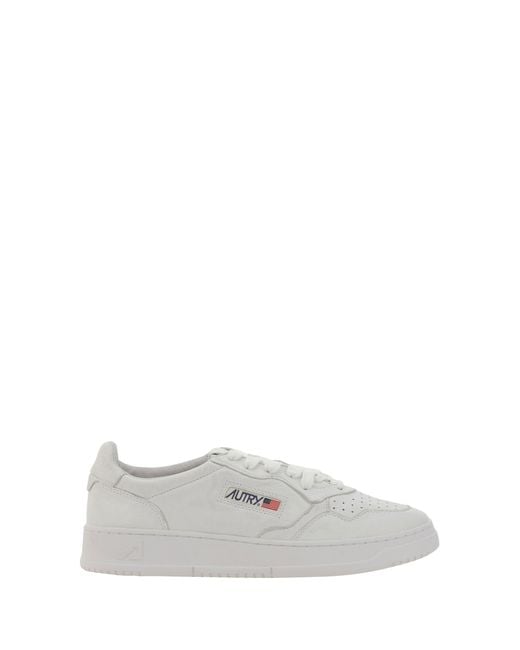Autry White Medalist Low Sneakers for men