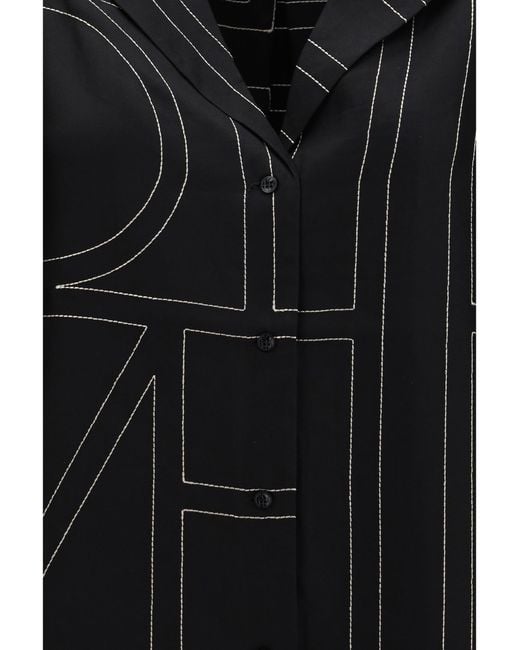 Totême  Black Silk Shirt
