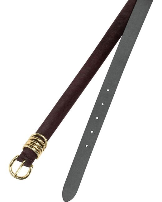 Andersons Red Leather Belt Bordeaux