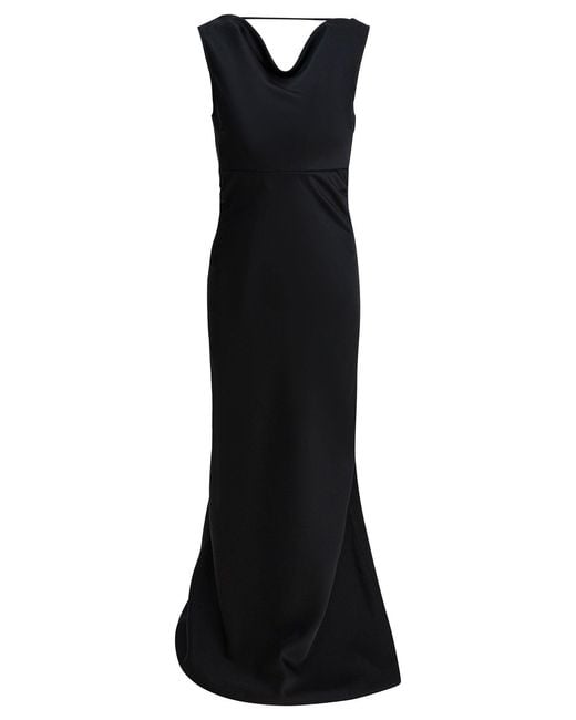 Semler Black Long And Flared Dress Dresses