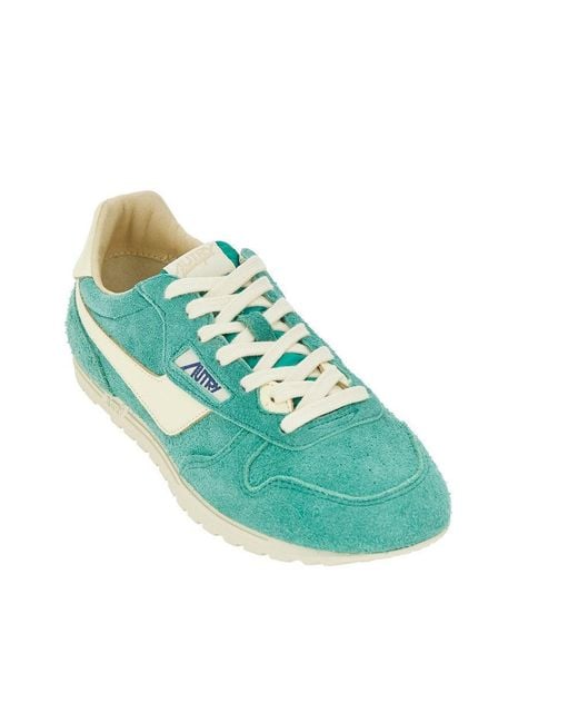 Autry Green 'Windspin' Suede Leather Sneakers for men
