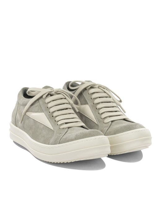 Rick Owens White "Vintage Sneaks" Low-Top Sneakers