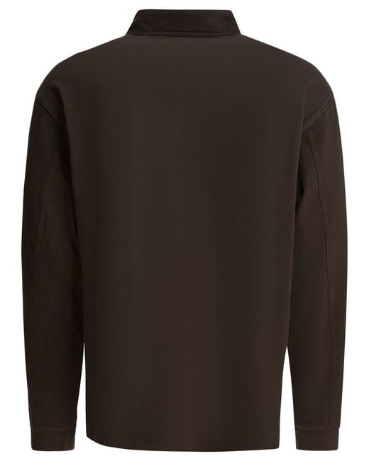 Alex Mill Black Cotton "Rugby" Polo Shirt for men