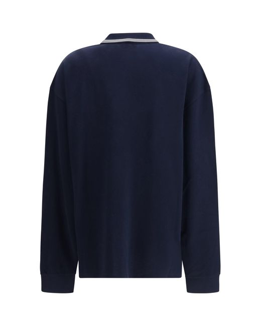 Miu Miu Blue Long-Sleeved Polo