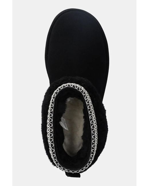 Ugg Black "Classic Ultra Mini Maxi Curly" Ankle Boots