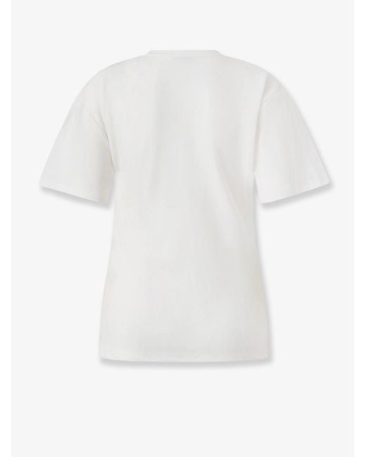 Pinko White Cotton Blend Mary T-Shirt