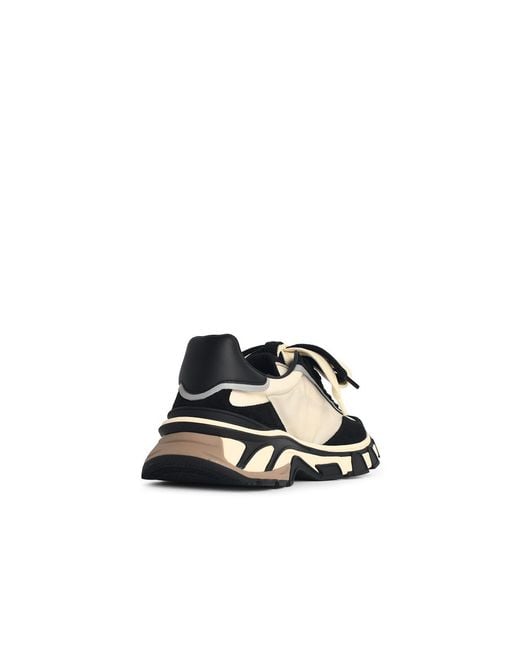 Dolce & Gabbana White 'Airmaster' Ivory And Fabric And Leather Sneakers for men