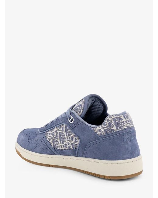 Dior Blue Dior B27 Uptown Dior Oblique Jacquard Fabric And Suede Sneakers for men