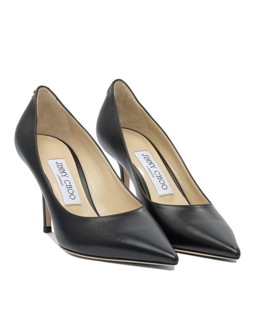 Jimmy Choo Black Pointed-Toe Pumps With Smooth Leather Upper And Stiletto Heel