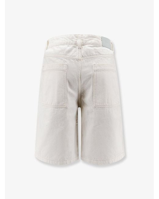 DUNST White Cotton Bermuda Shorts for men