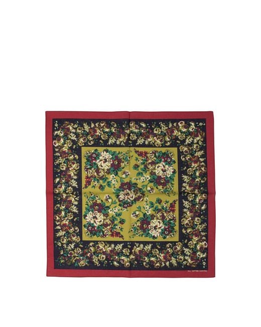 Kapital Red Cotton Scarf for men