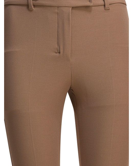 Max Mara Brown Stretch Cotton Blend Pants
