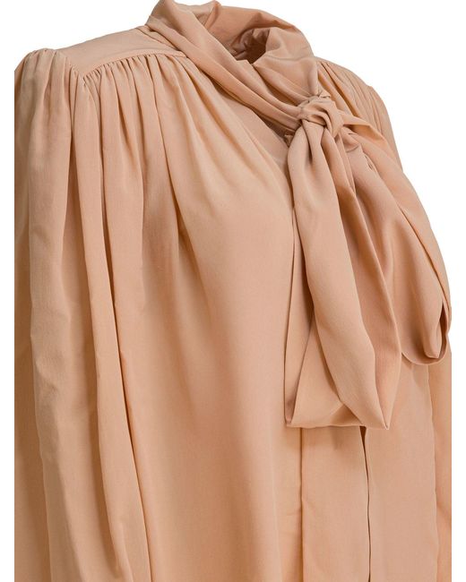 Chloé Brown Silk Blouse