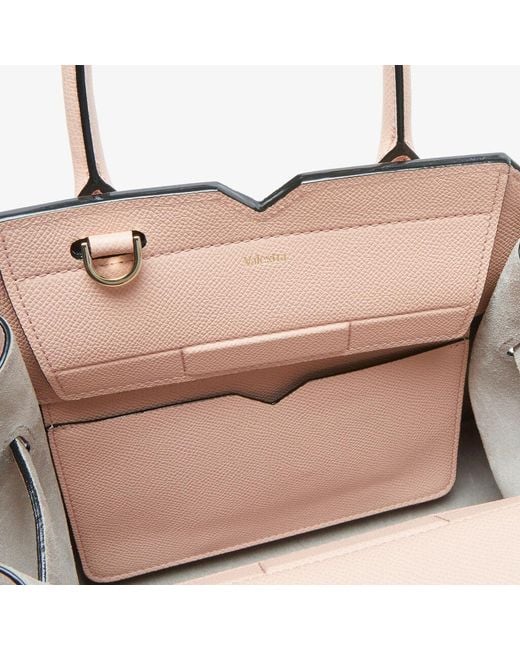 Valextra Pink "Milano" Crossbody Bag Mini