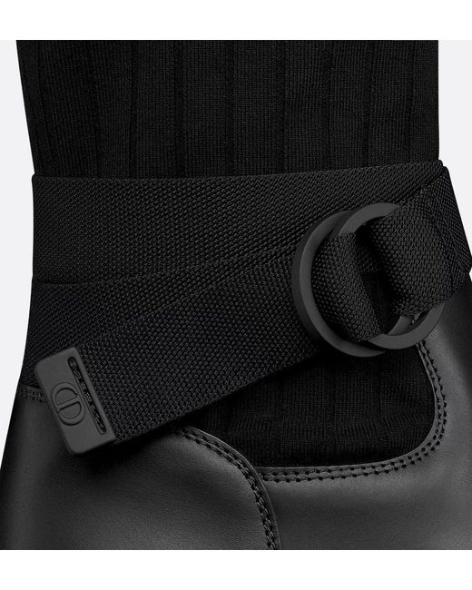 Dior Black "D-Major" Ankle Boots